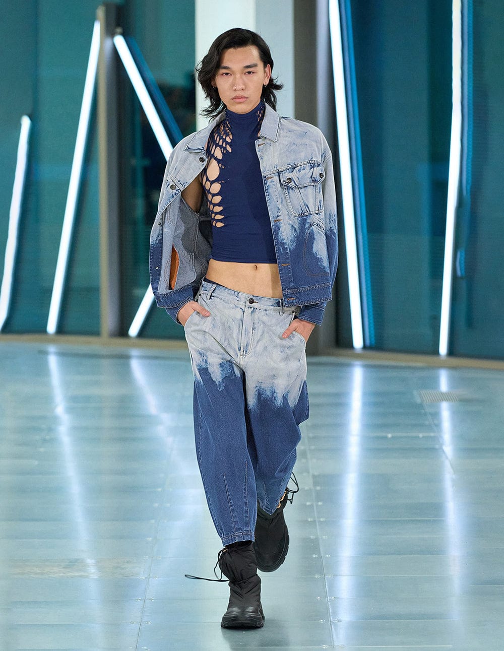 Men's Ripped Washed Jeans