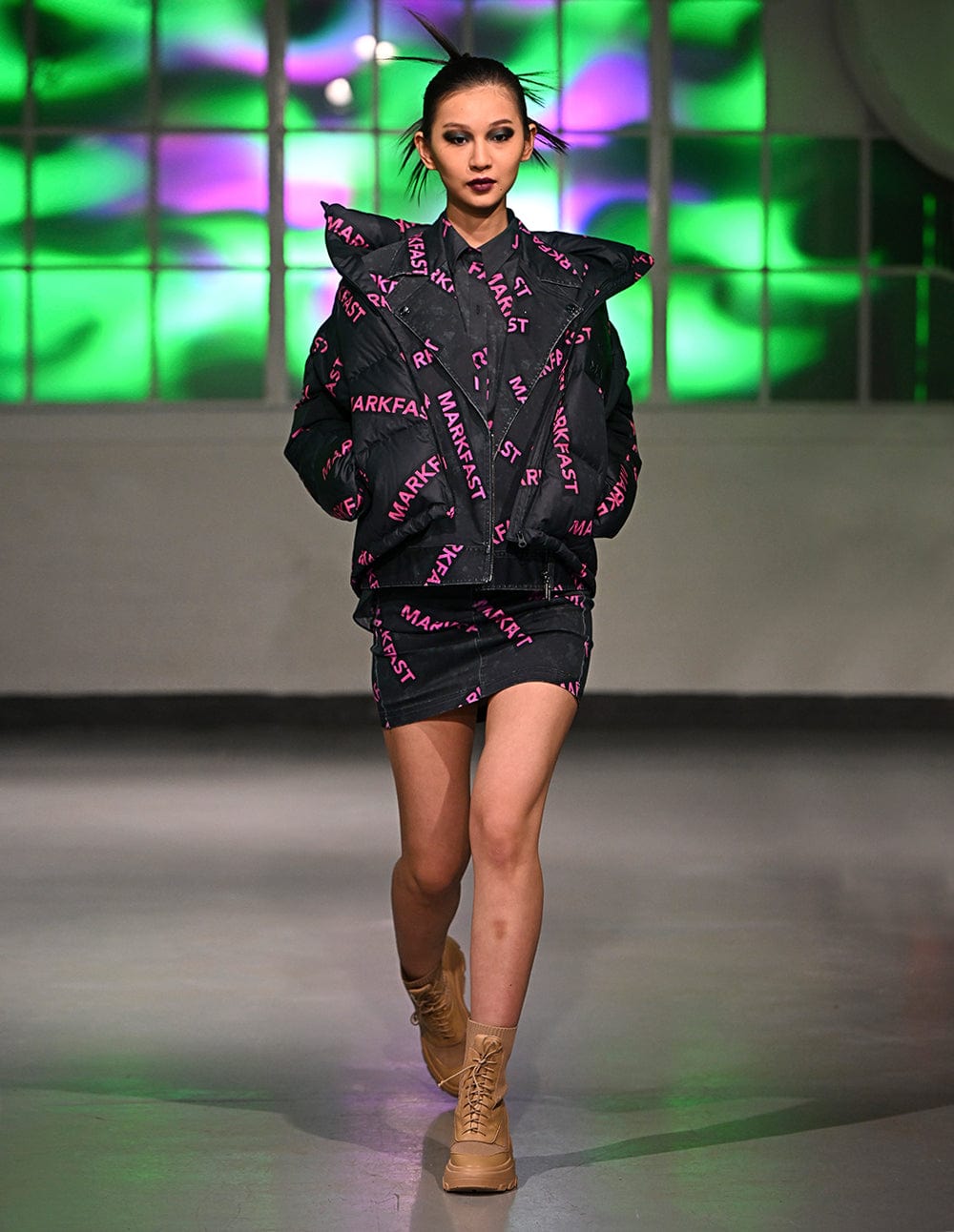 Runway Logo Lapel Denim Jacket