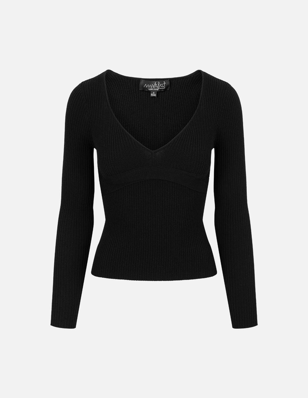 Women's Wool V-Neck Pleated Sweater