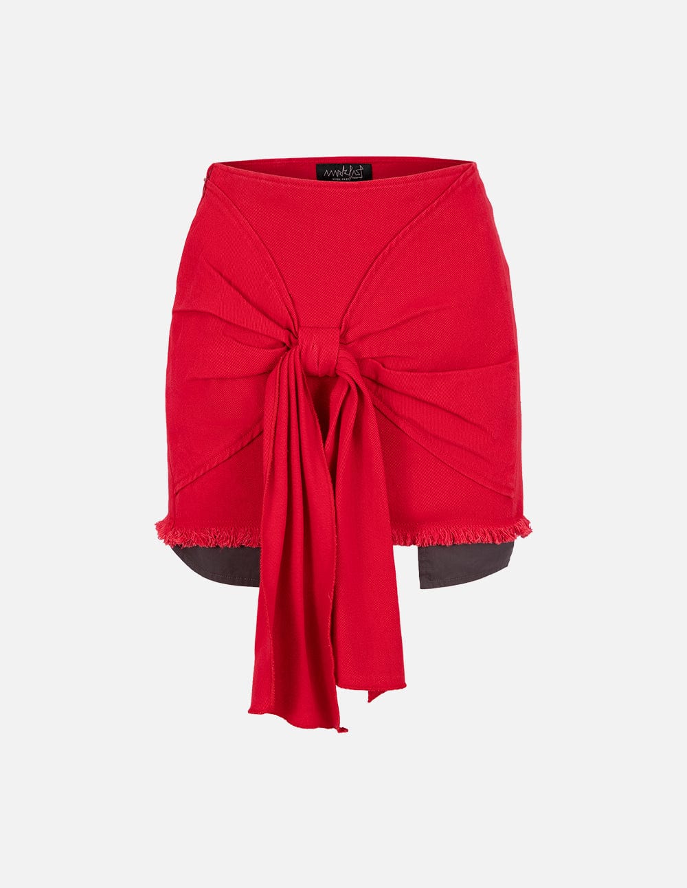 Women's Bow Tie Denim Mini Skirt