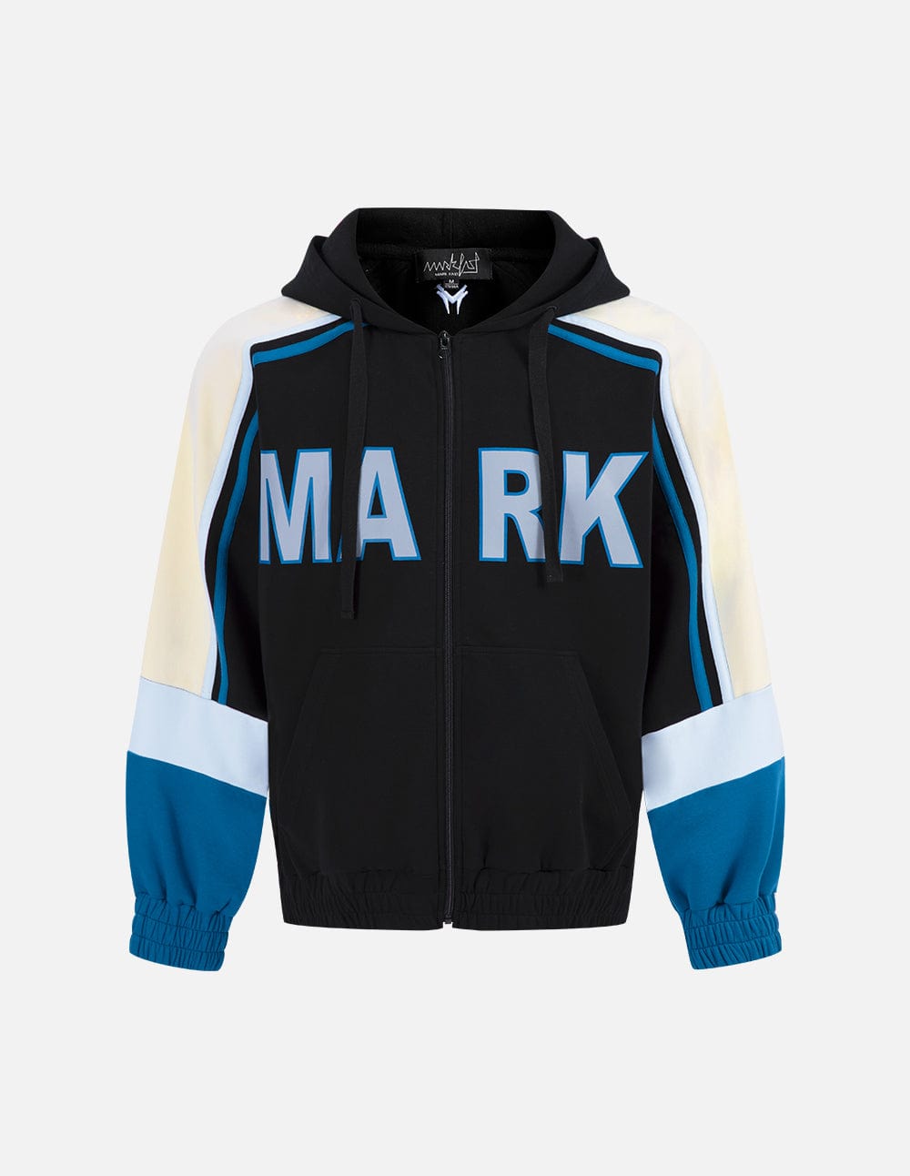 Unisex Hooded Print Zipper Jacket