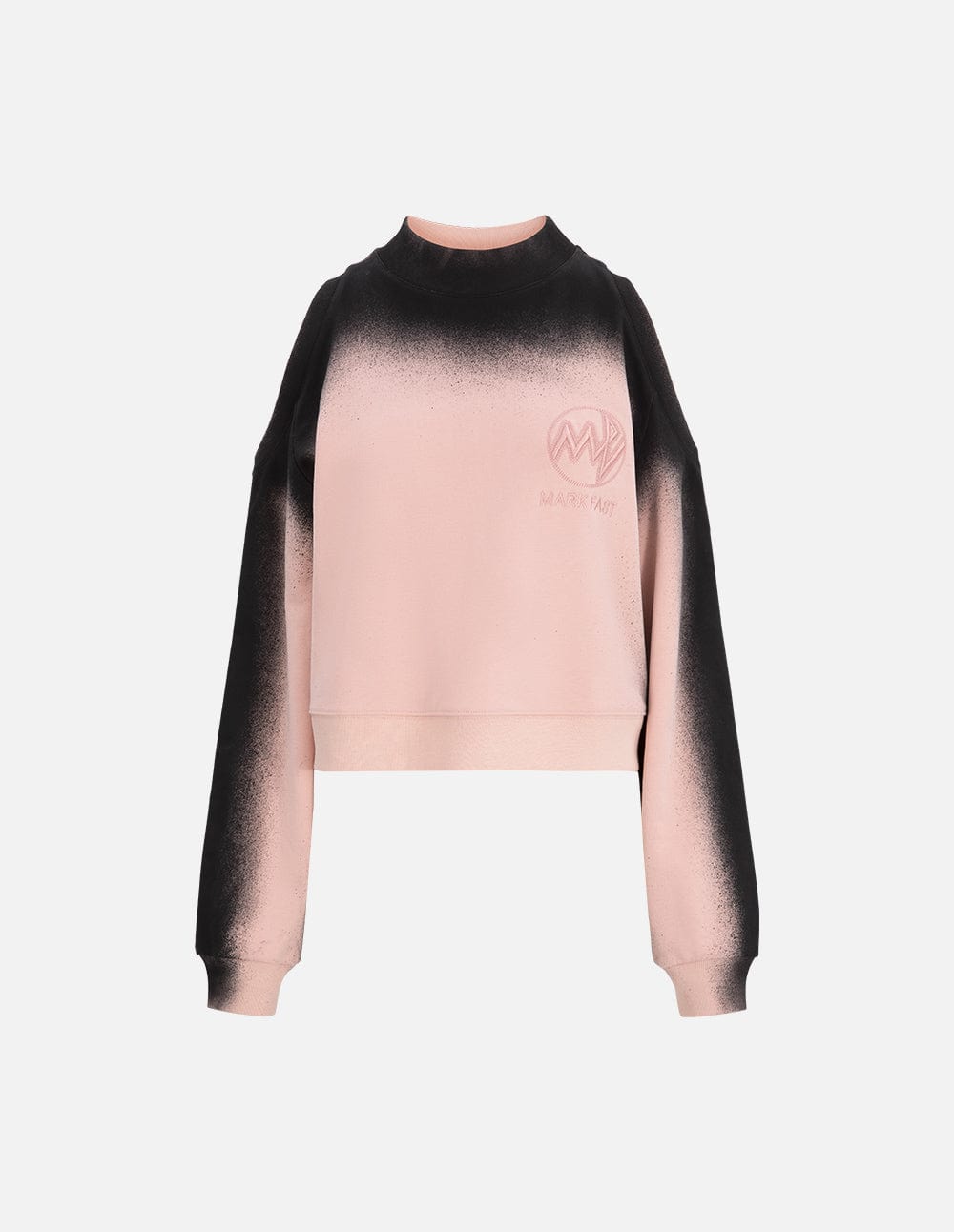 Womens Rose Pink Inkjet Print Cropped Sweatshirt
