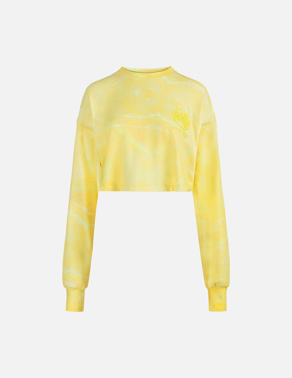 Women's Round Neck Printed Cropped Sweatshirt