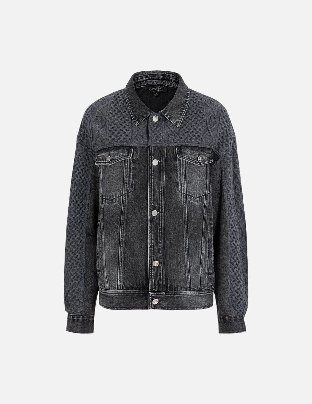 Unisex Knitted Patchwork Denim Jacket