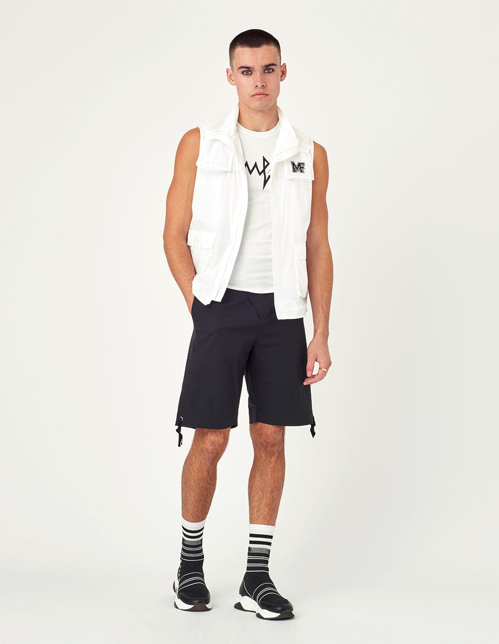 Multi-Pocket Logo Decoration Jacket