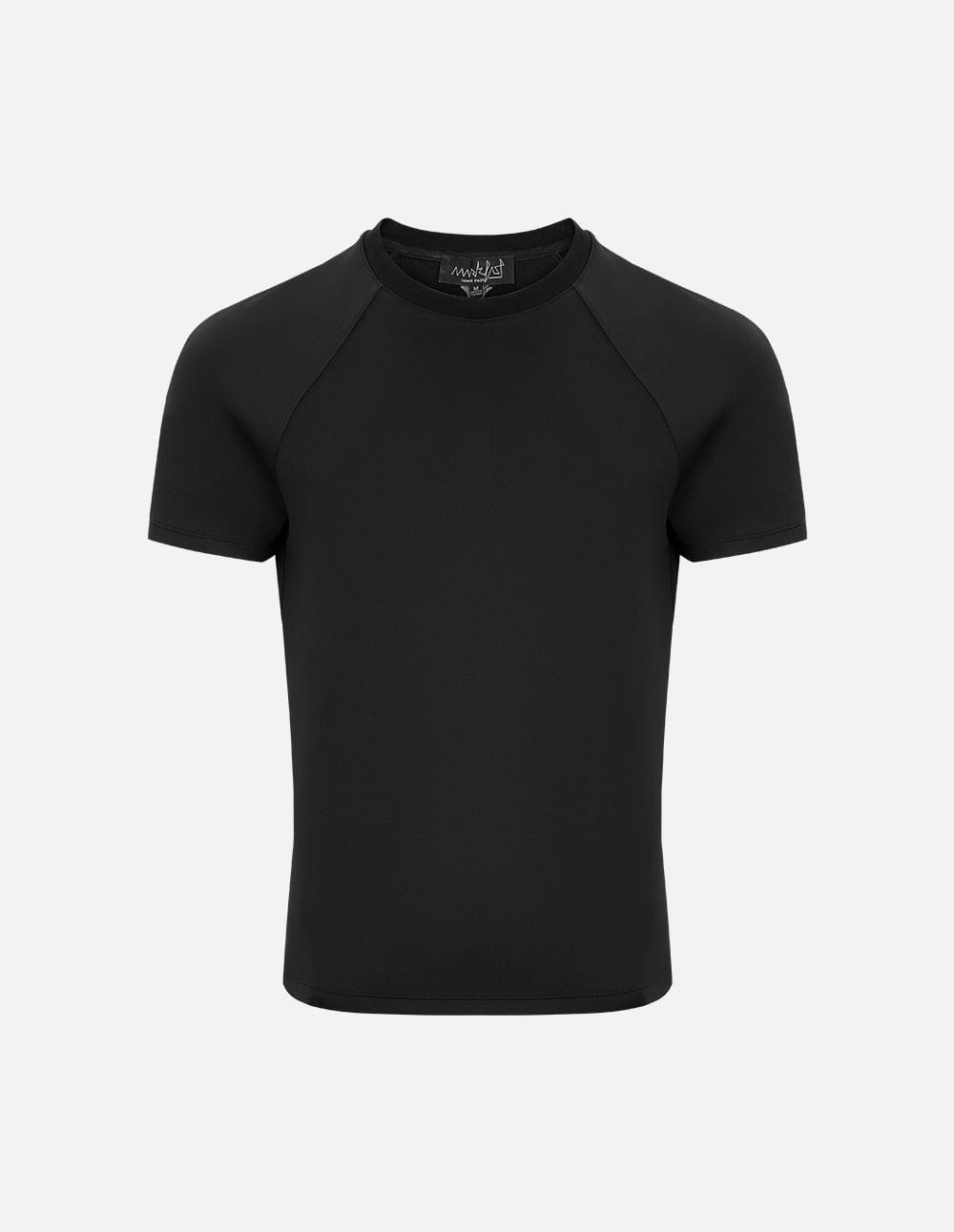 Men's Black Simple Air Cotton Round Neck T-Shirt