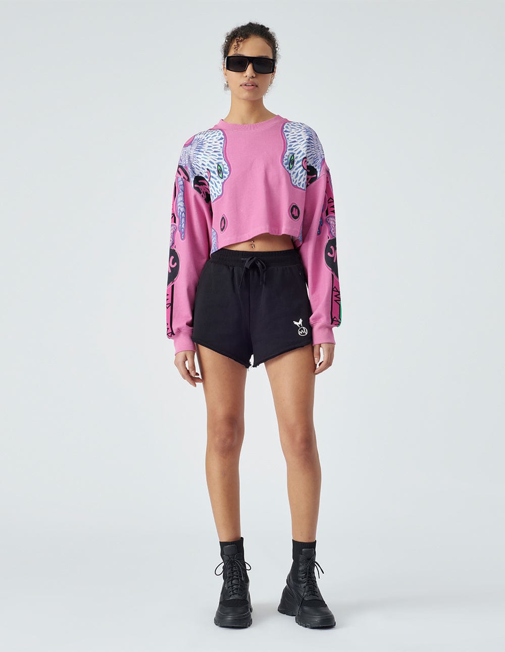Women's Short Puff Print Sweatshirt