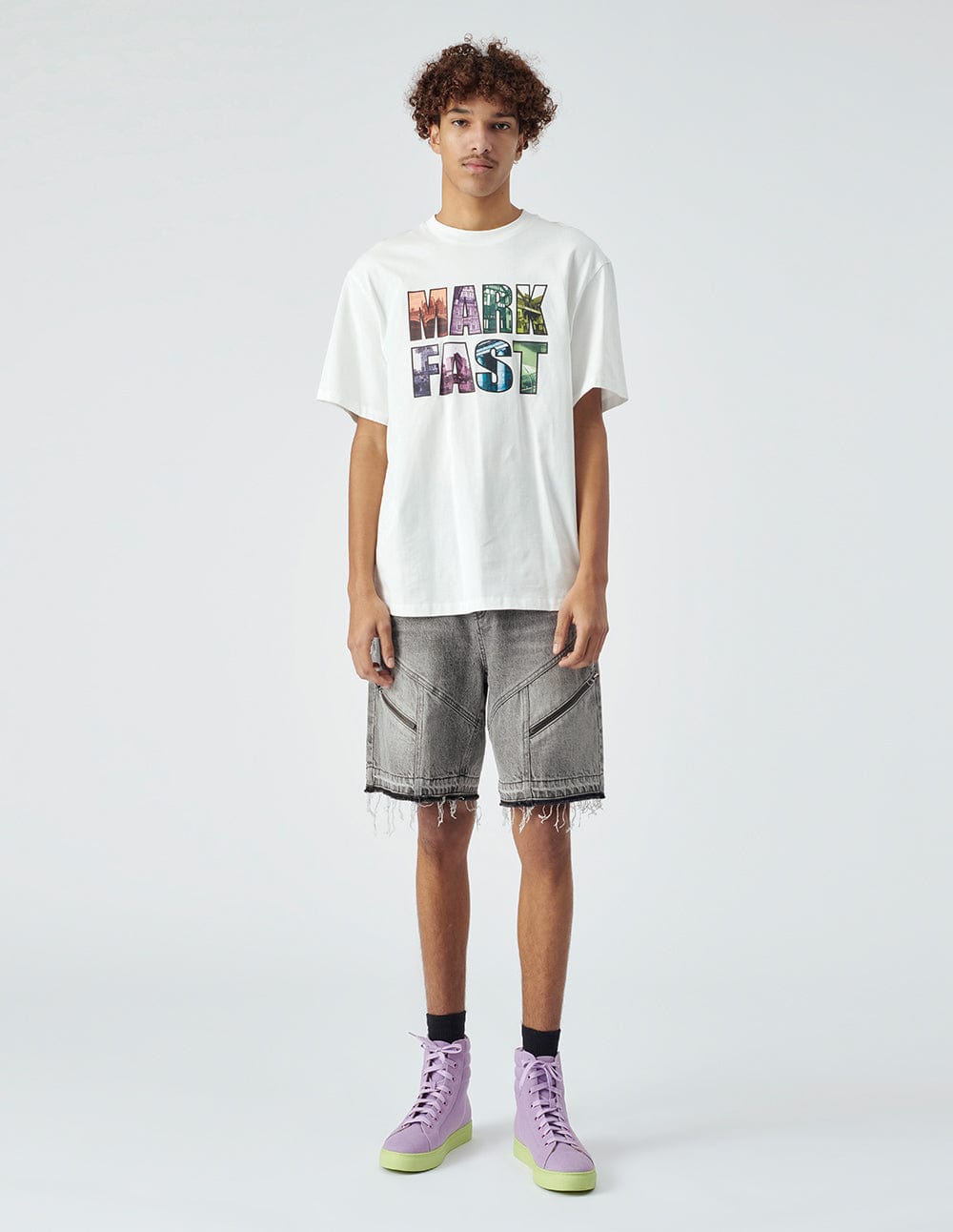 Men's Runway Style Denim Shorts