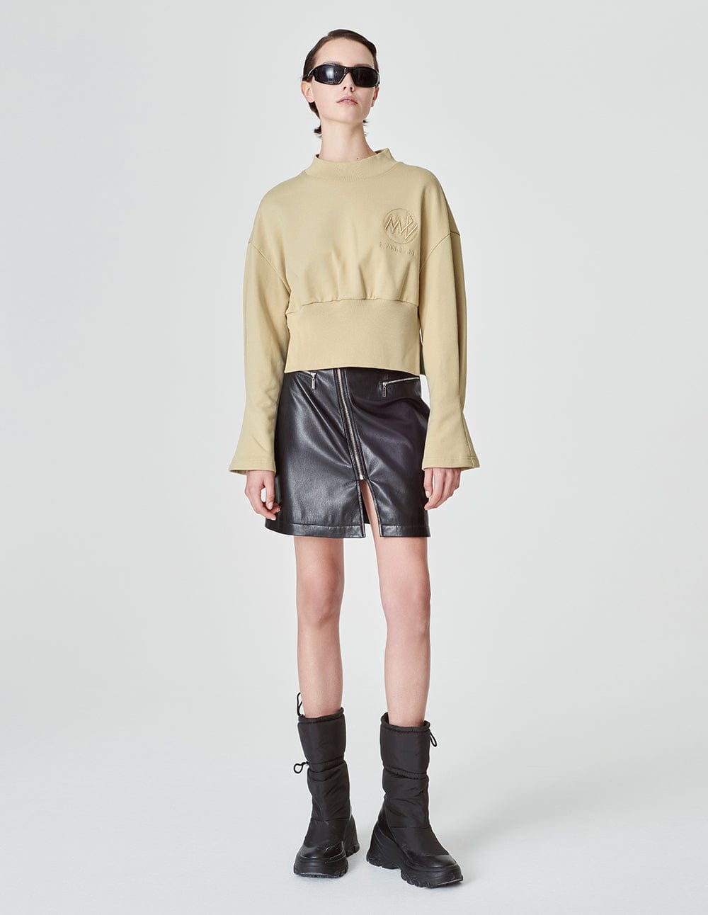 Women's Pure Cotton Embroidered Trumpet Sleeve Sweater