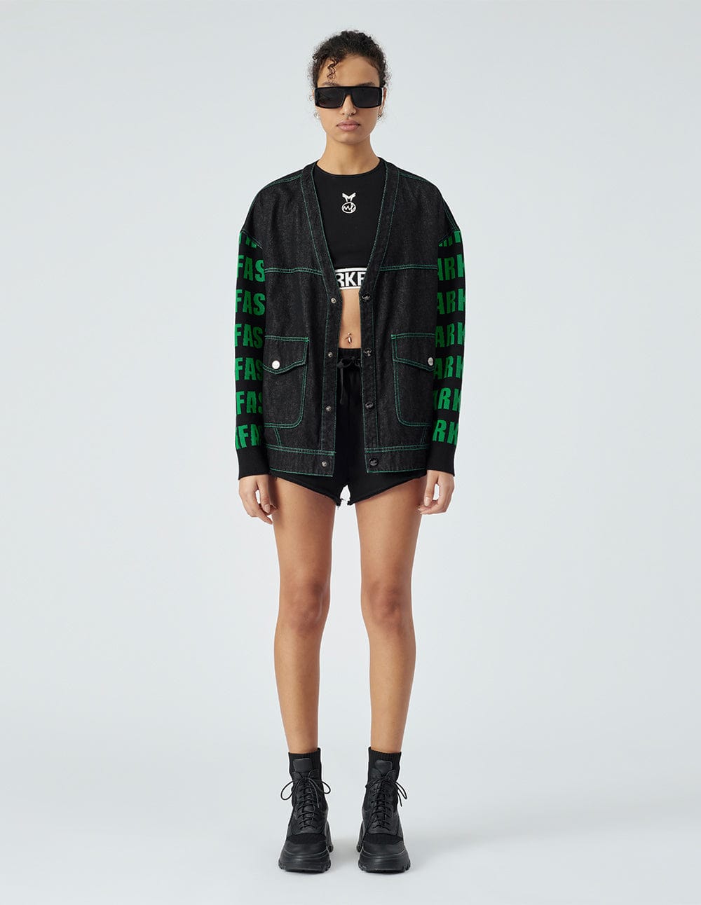 Unisex Knitted Stitched Denim Jacket