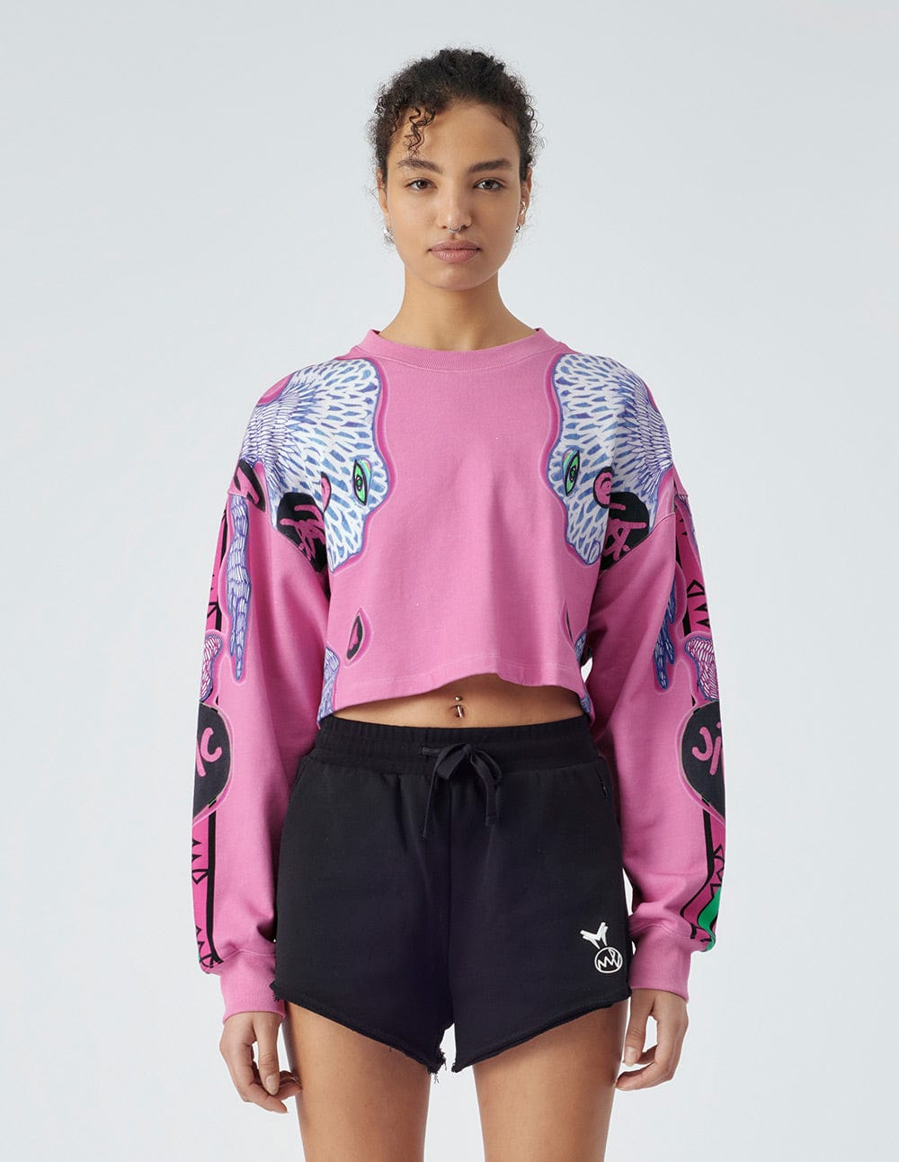 Women's Short Puff Print Sweatshirt