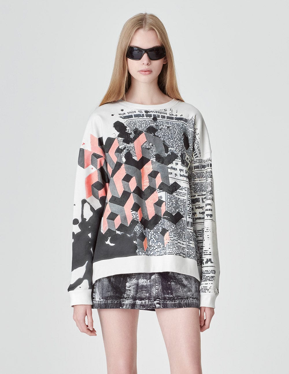 Unisex Graffiti Print Sweatshirt