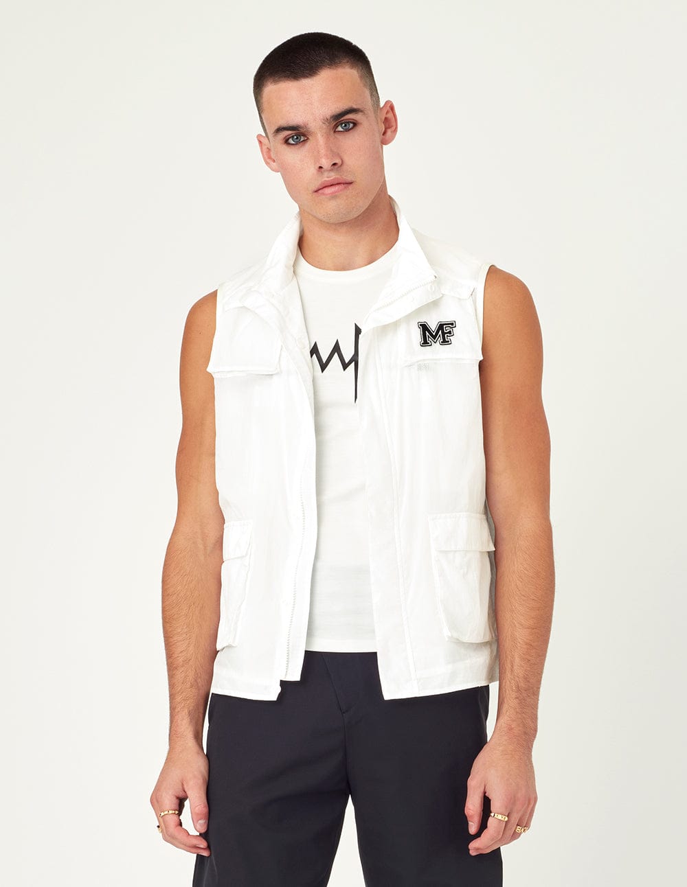 Multi-Pocket Logo Decoration Jacket