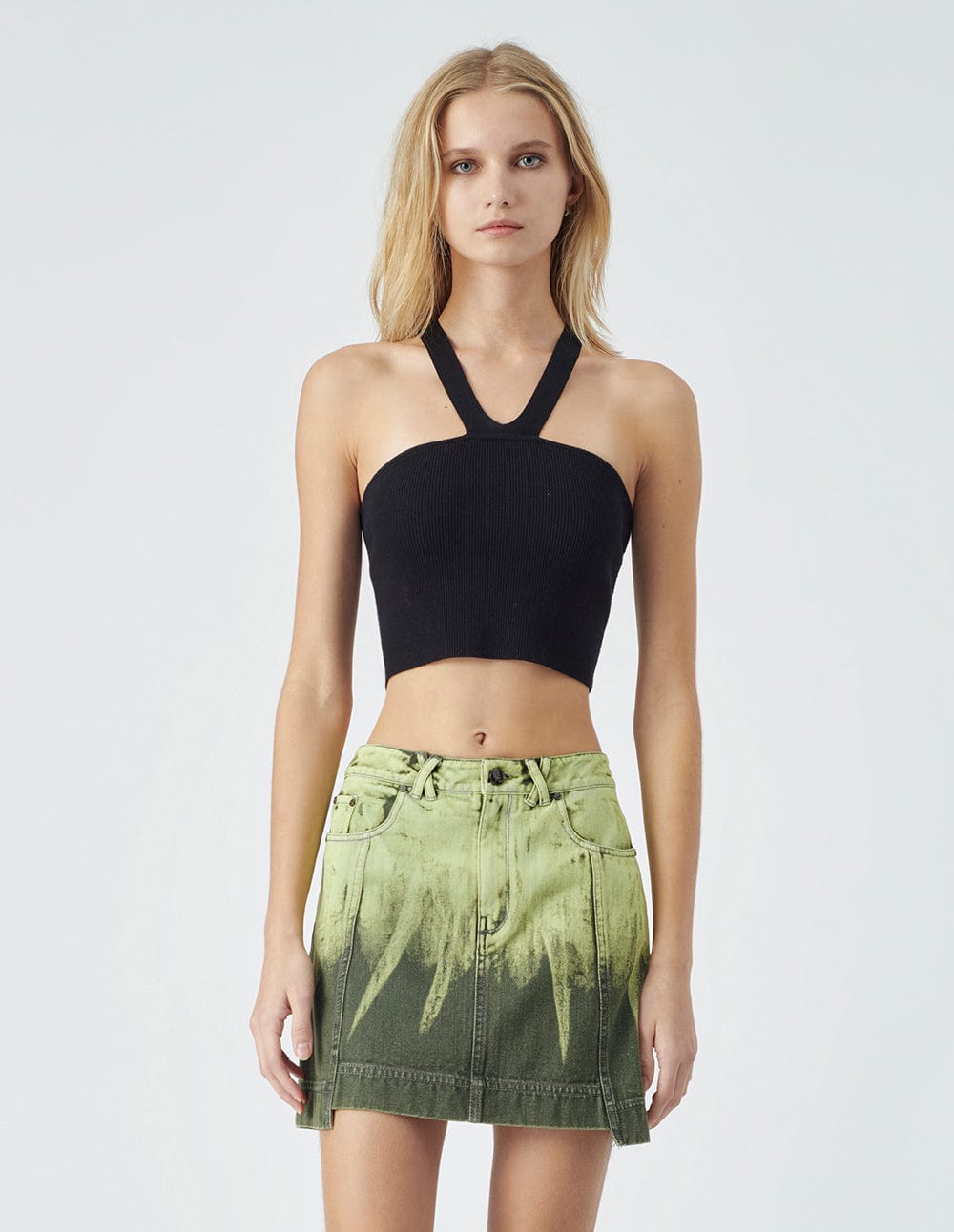 Ladies Irregular Denim Skirt