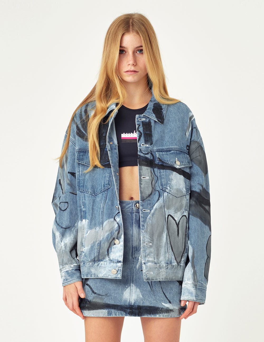 Women Hand-Painting Mini Skirt