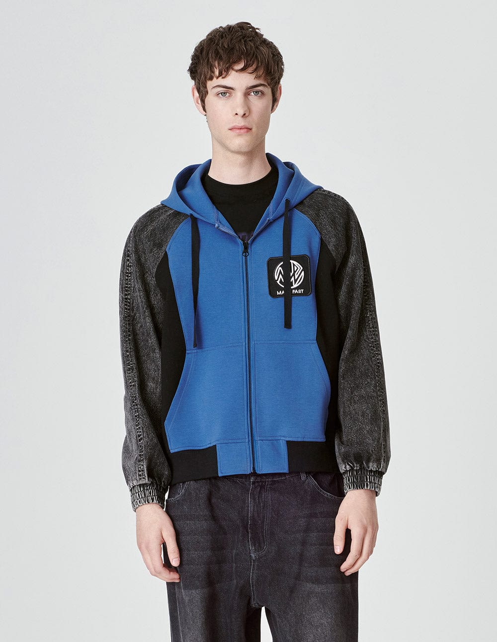 Unisex Couple Style Denim Sweater Jacket