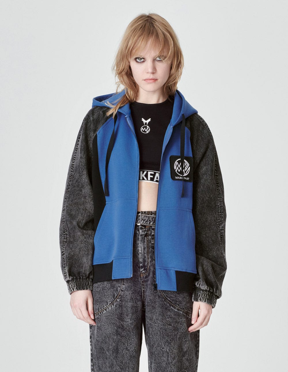 Unisex Couple Style Denim Sweater Jacket