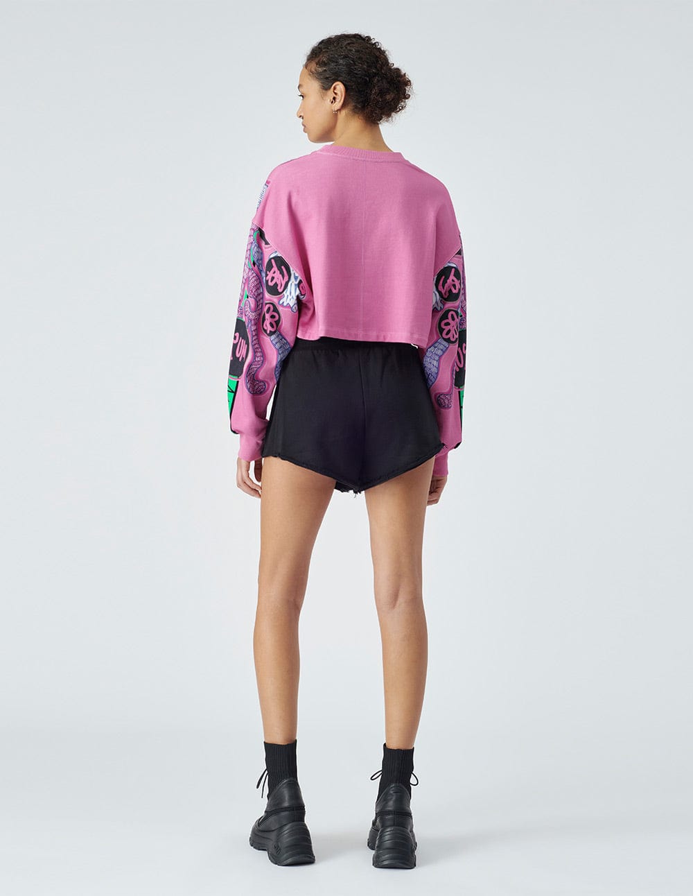 Women's Short Puff Print Sweatshirt