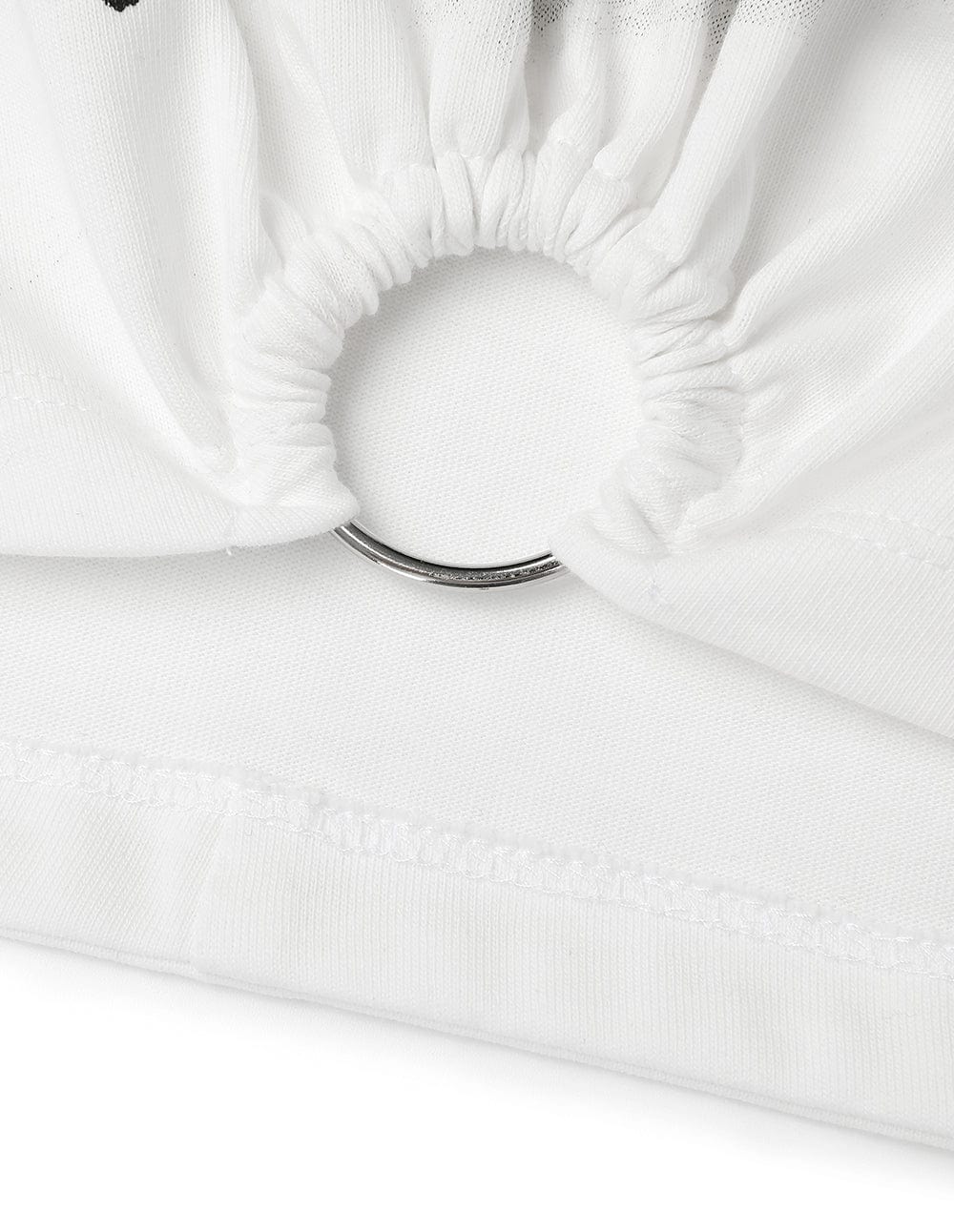 Cotton Cropped Paint Print T-Shirt