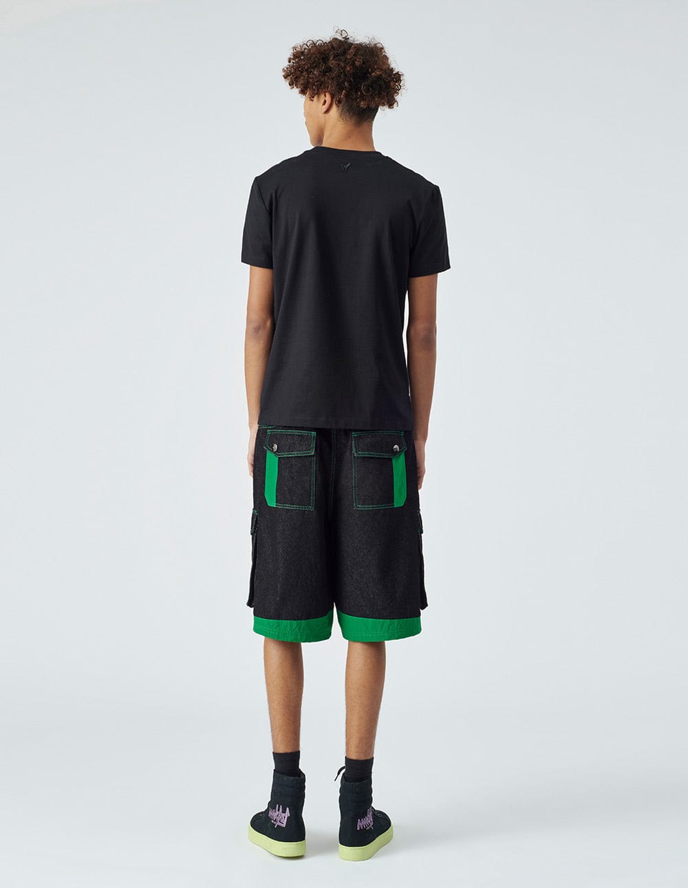 Men's Workwear Contrast Panel Denim Shorts