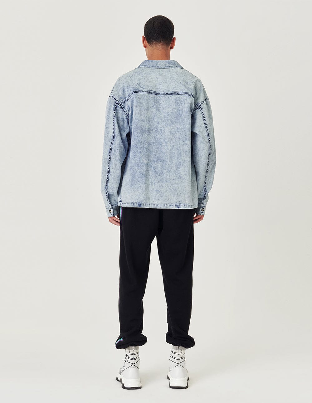 Light Blue Washed Denim Casual Shirt