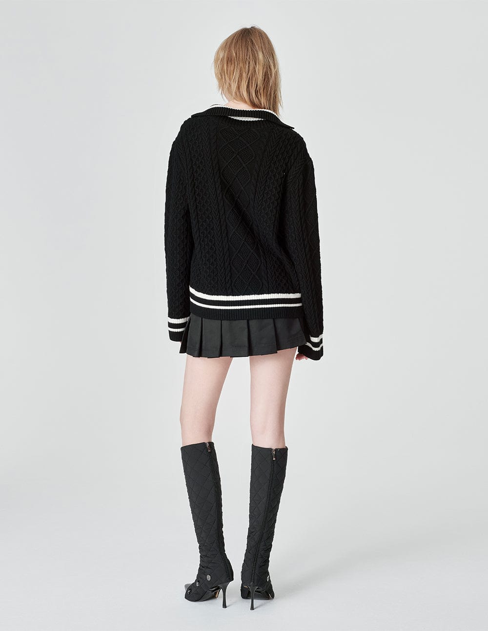 Women's Contrast Pattern Knitted Pullover