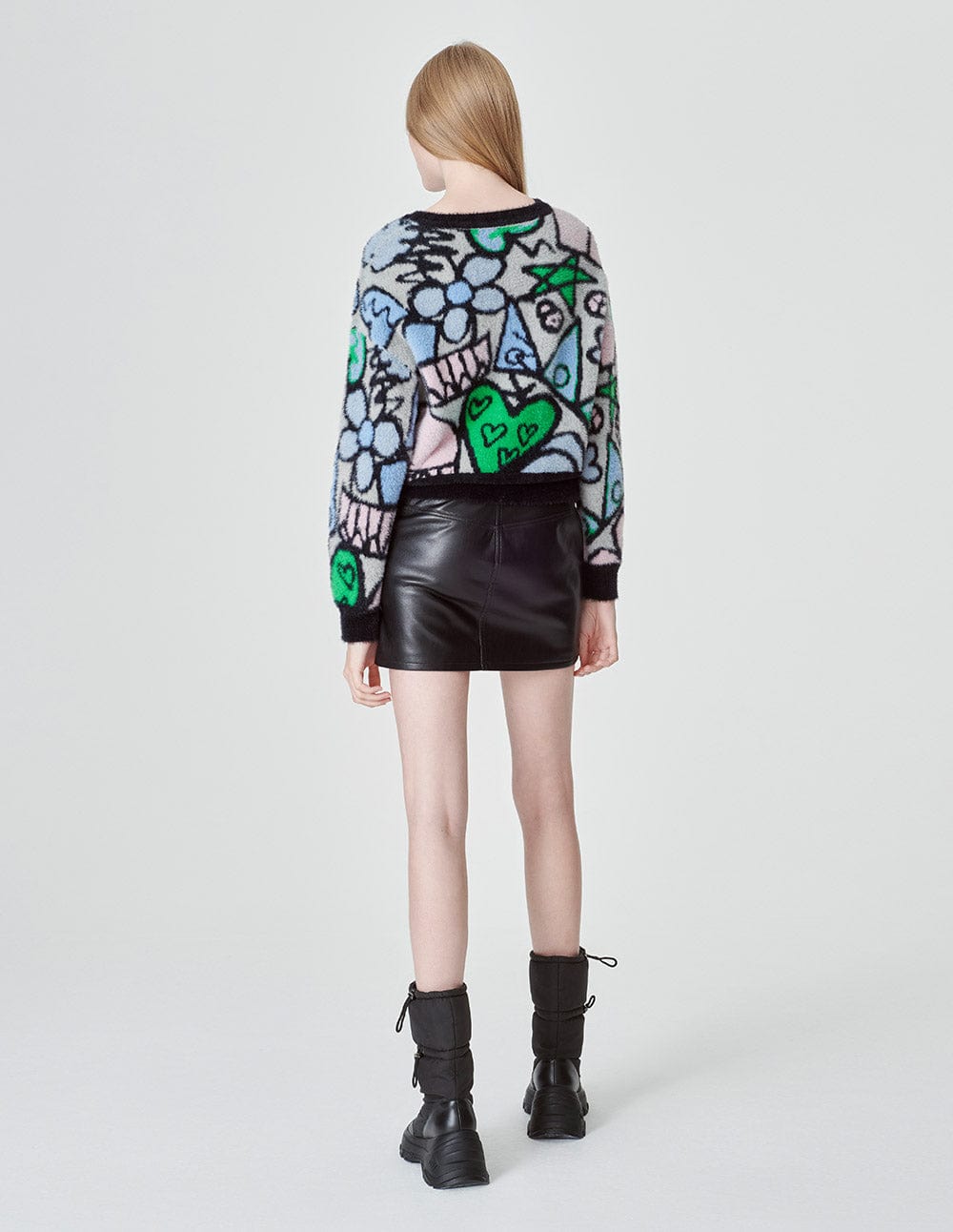 Ladies Heart Jacquard Sweater