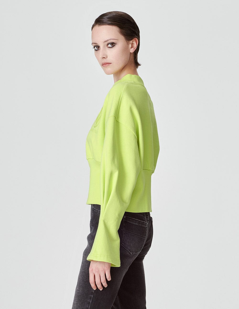 Women's Pure Cotton Embroidered Trumpet Sleeve Sweater