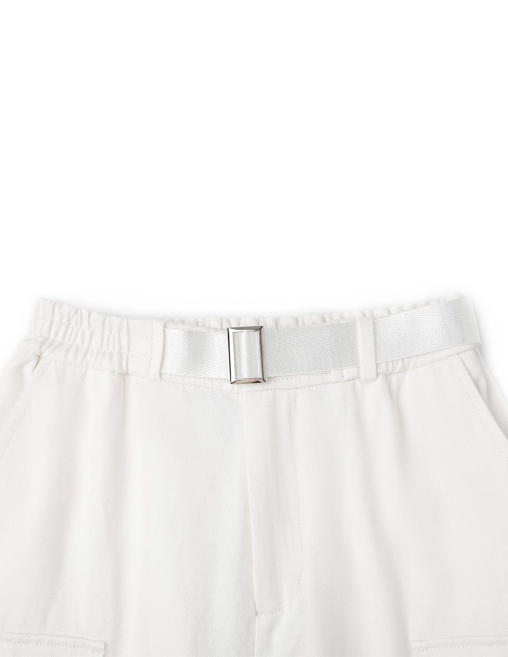 Women's White Workwear Wide Leg Pants