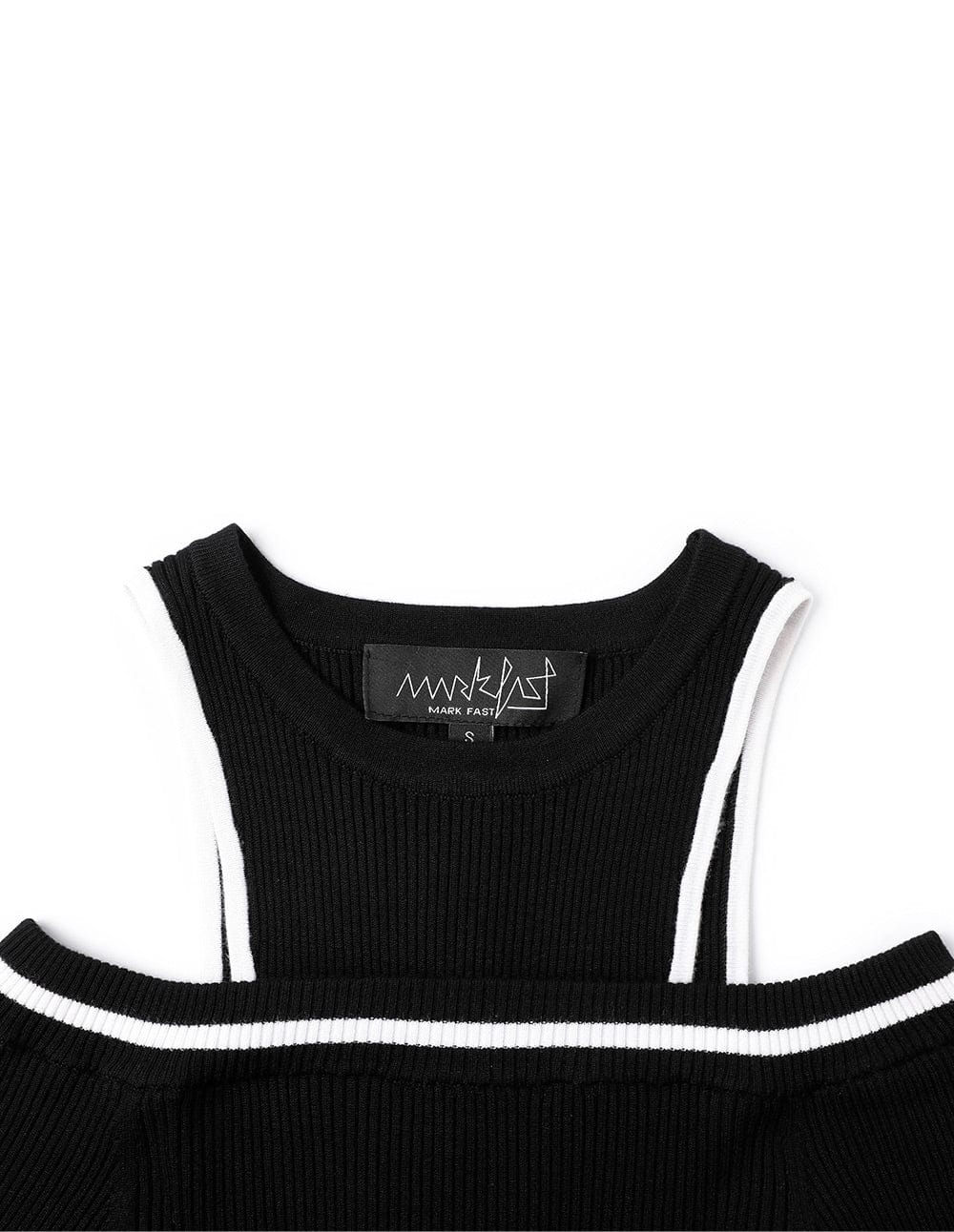 Women's Contrast Off Shoulder Cropped Sweater