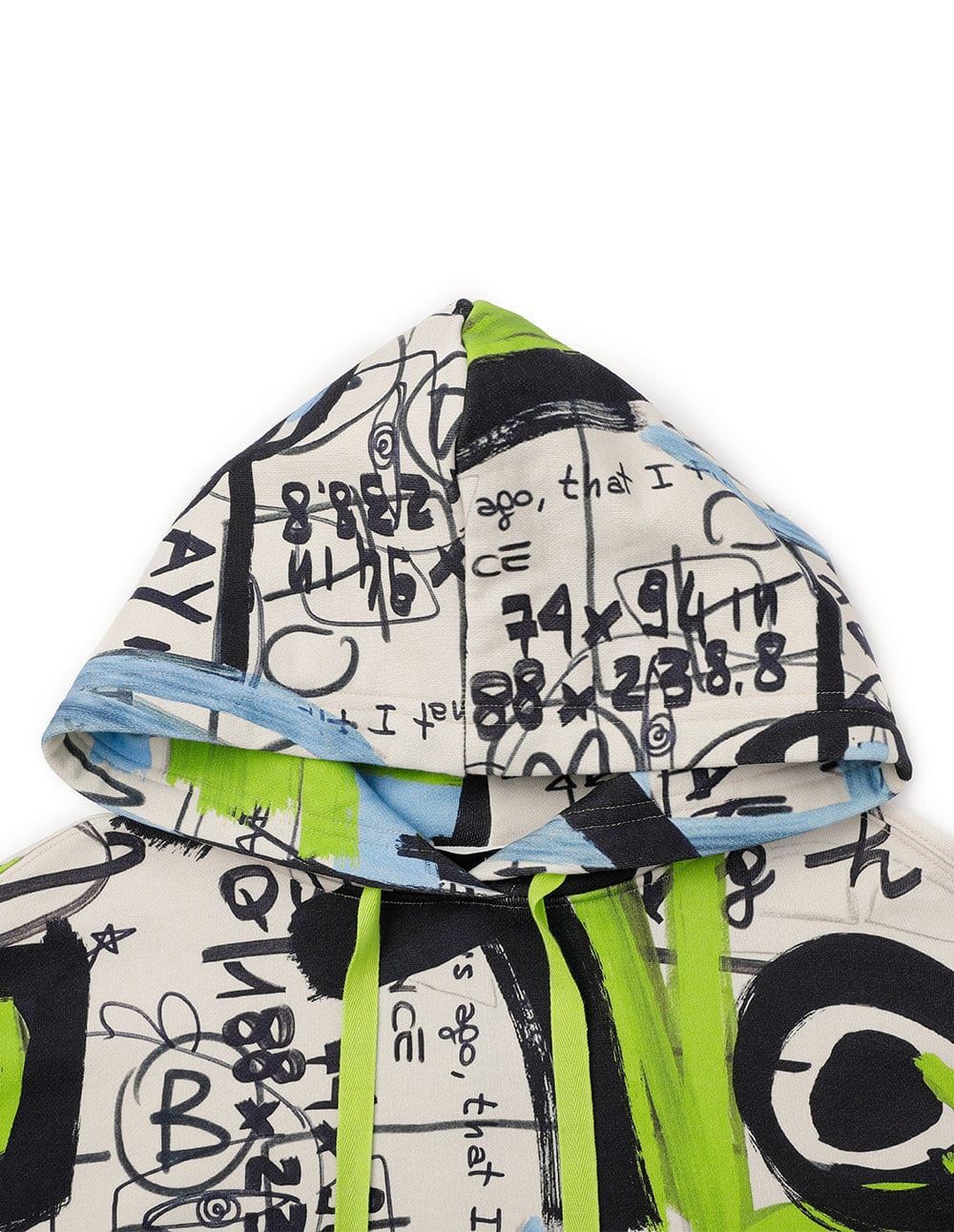 Unisex Recycled Graffiti Print Hoodie