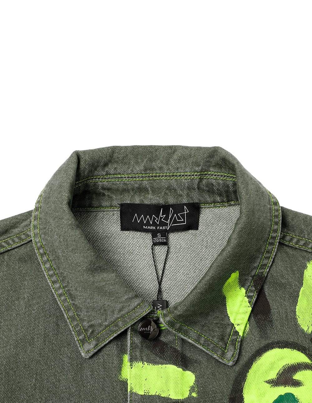 Unisex Hand-Painted Printed Washed Denim Jacket