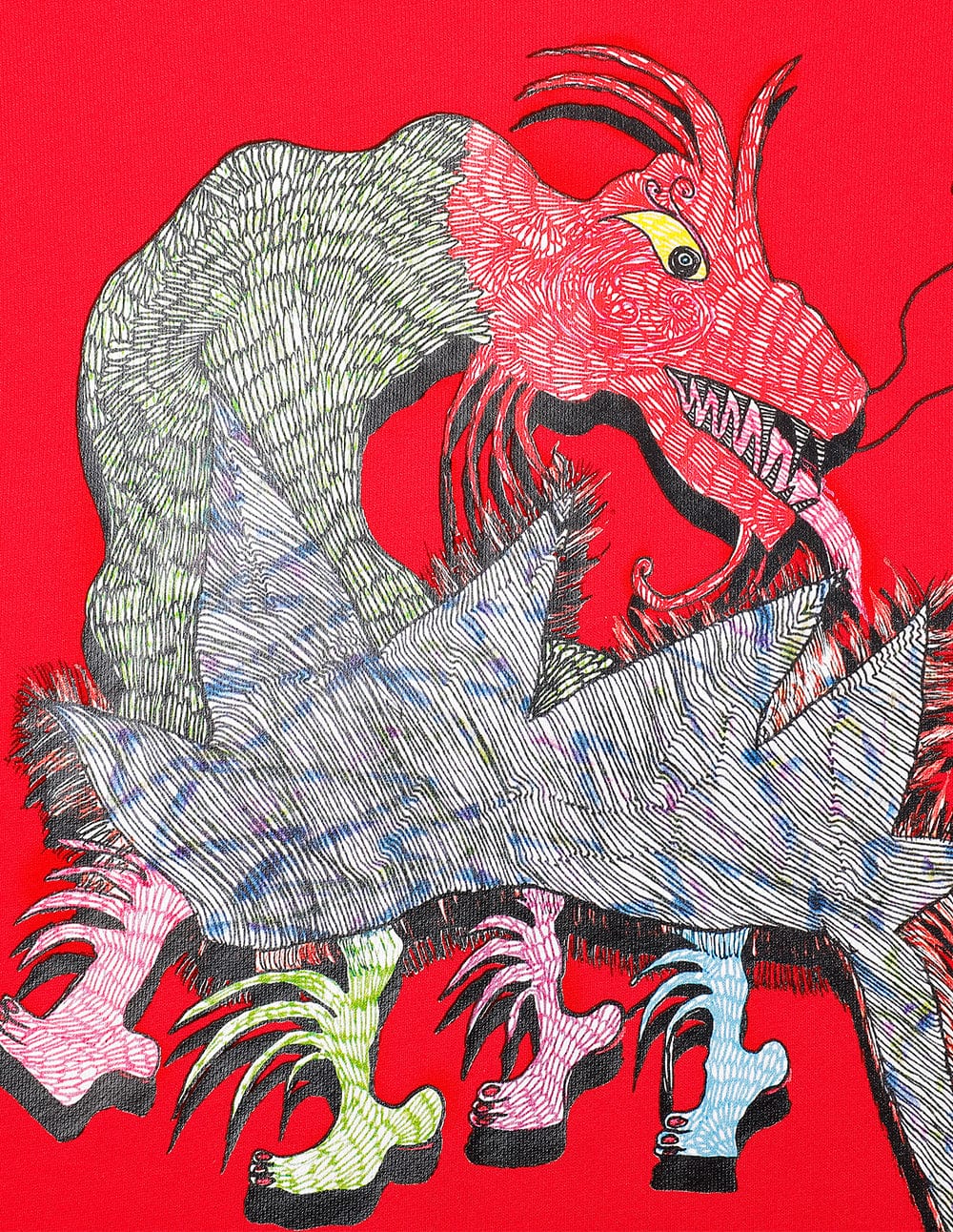 Unisex Printed Cotton Hooded Sweatshirt