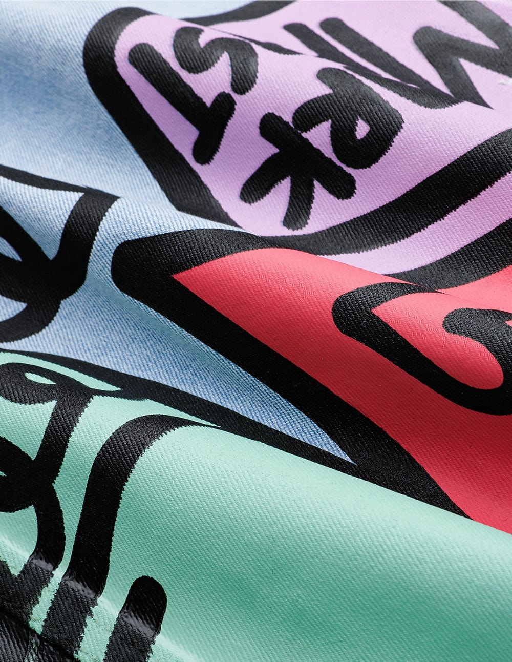 Unisex Printed Washed Denim Jacket