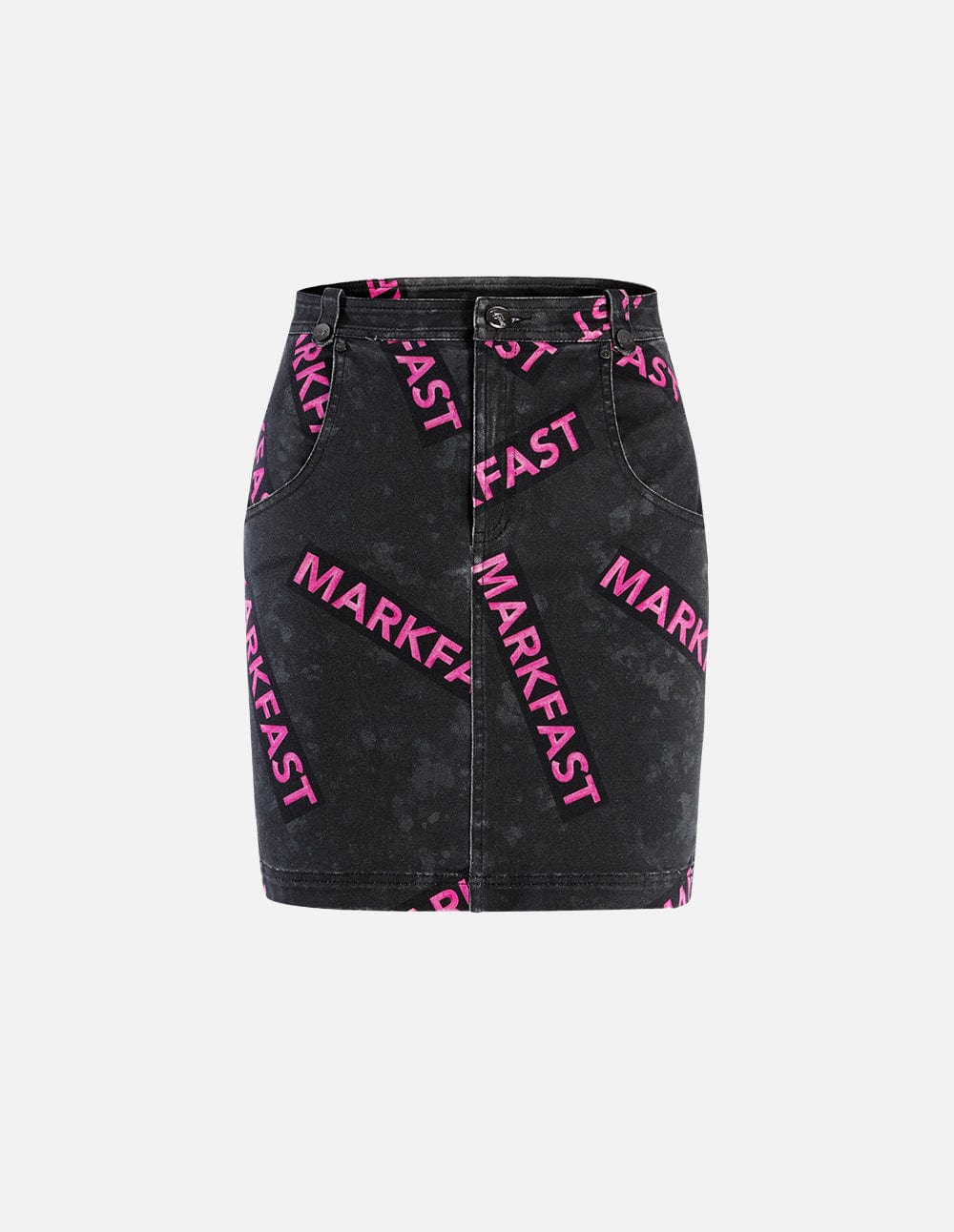 Runway Neon Logo Print Skirt